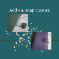 Add on snap closure for planner cover