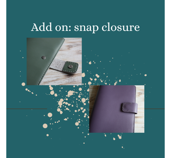 Add on snap closure for planner cover