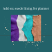 Add on suede lining for planner